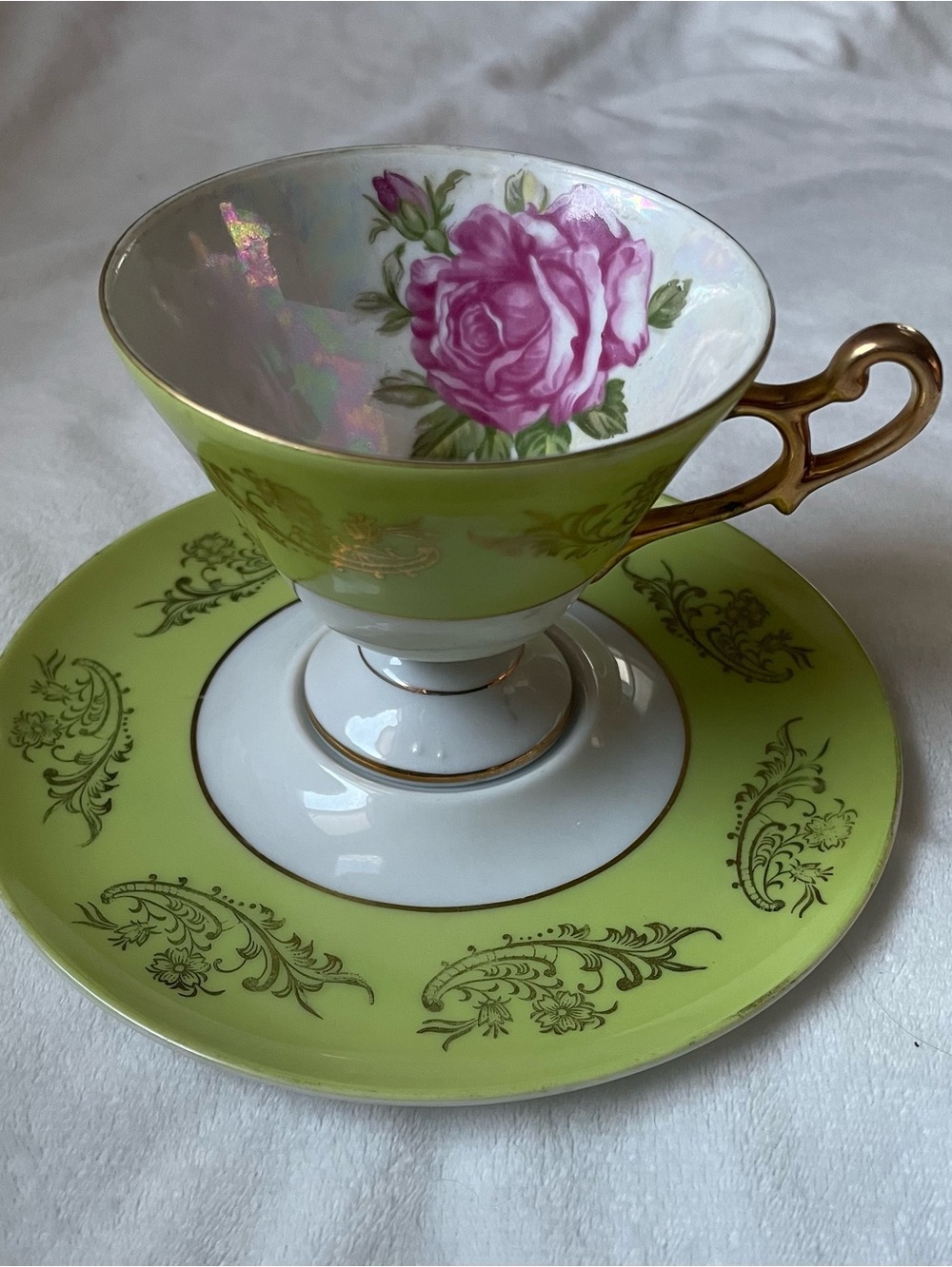 Vintage Royal Halsey Very Fine China Tea & Saucer Set